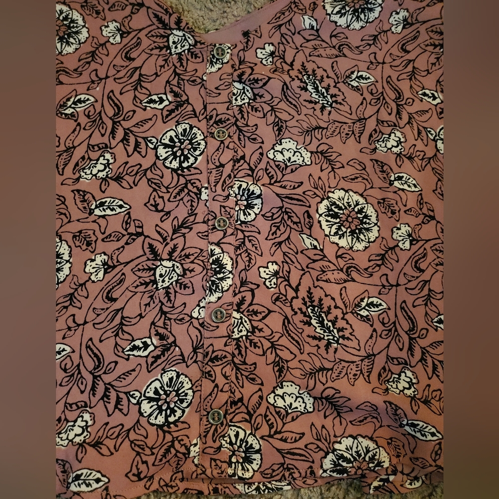 Foral Summer Cropped Tank Top Flare Bottom - Picture 4 of 5